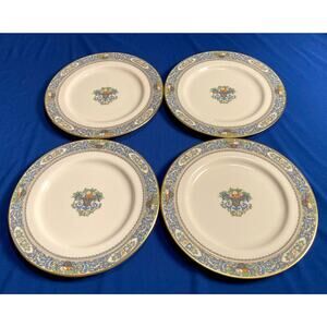VTG Lenox Autumn Dinner Plates (4) Gold Backstamp - Possible Seconds -10.5"